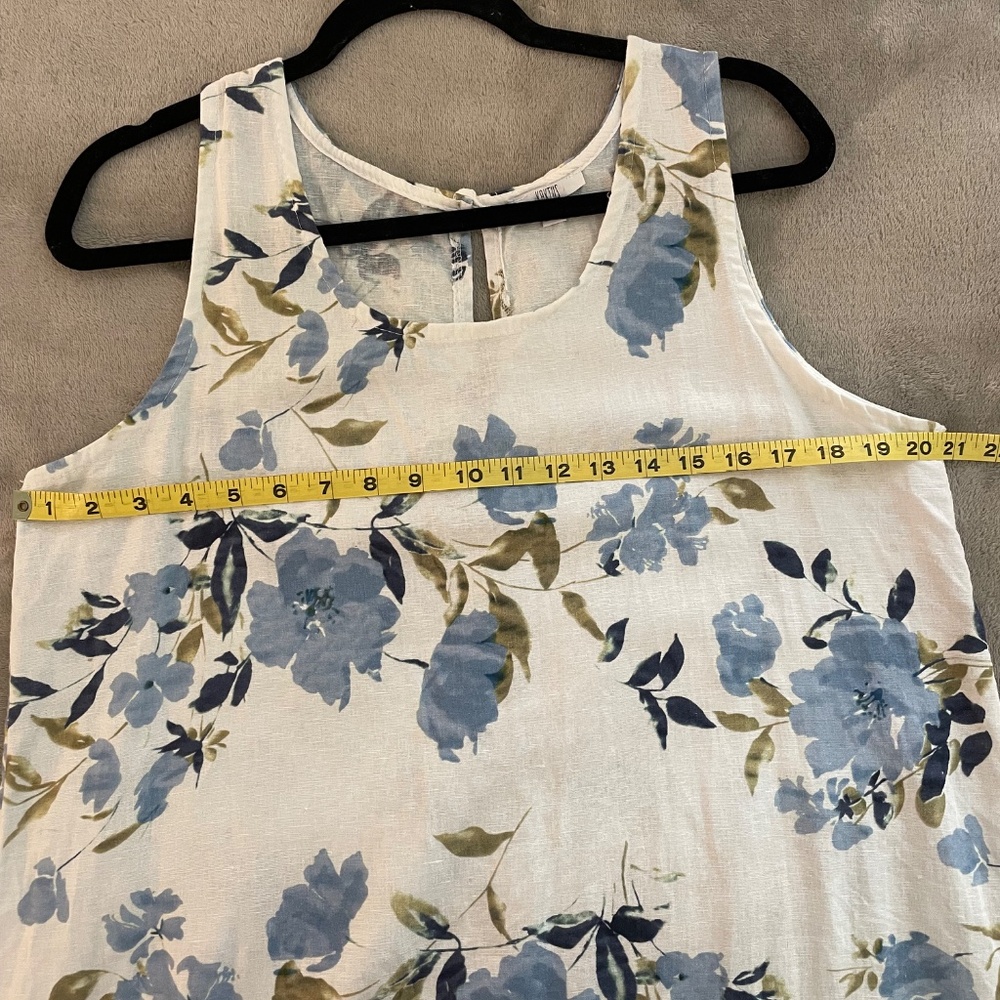 Kaktus 100% Linen Floral Sheath Dress - Women’s Plus - Picture 6 of 9